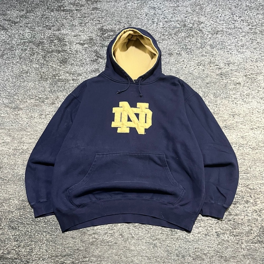 Notre Dame Fighting Irish Hoodie Sweatshirt Mens XL Navy Blue NCAA Collegiate